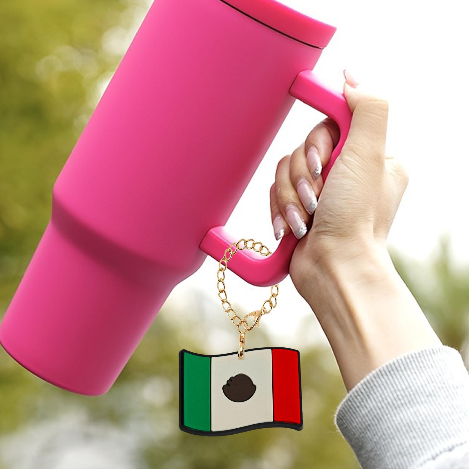 Wholesale National Flag Series Soft Rubber Hanging Chain Cup Accessories Chain ACC-CA-XieJi012