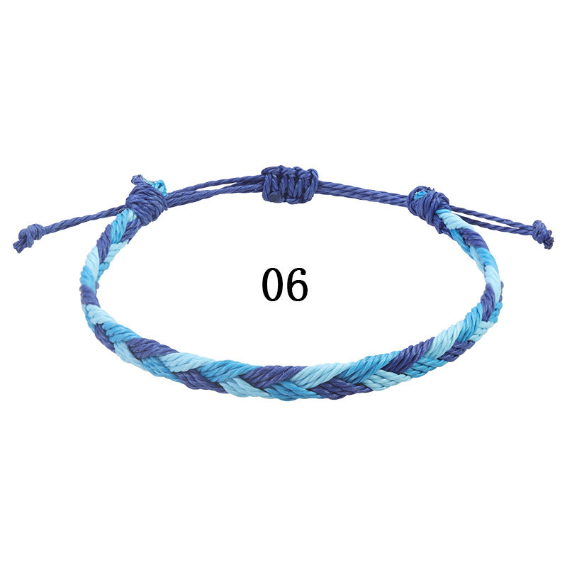 Wholesale Hand-woven rope Bohemian men' s wave bracelet