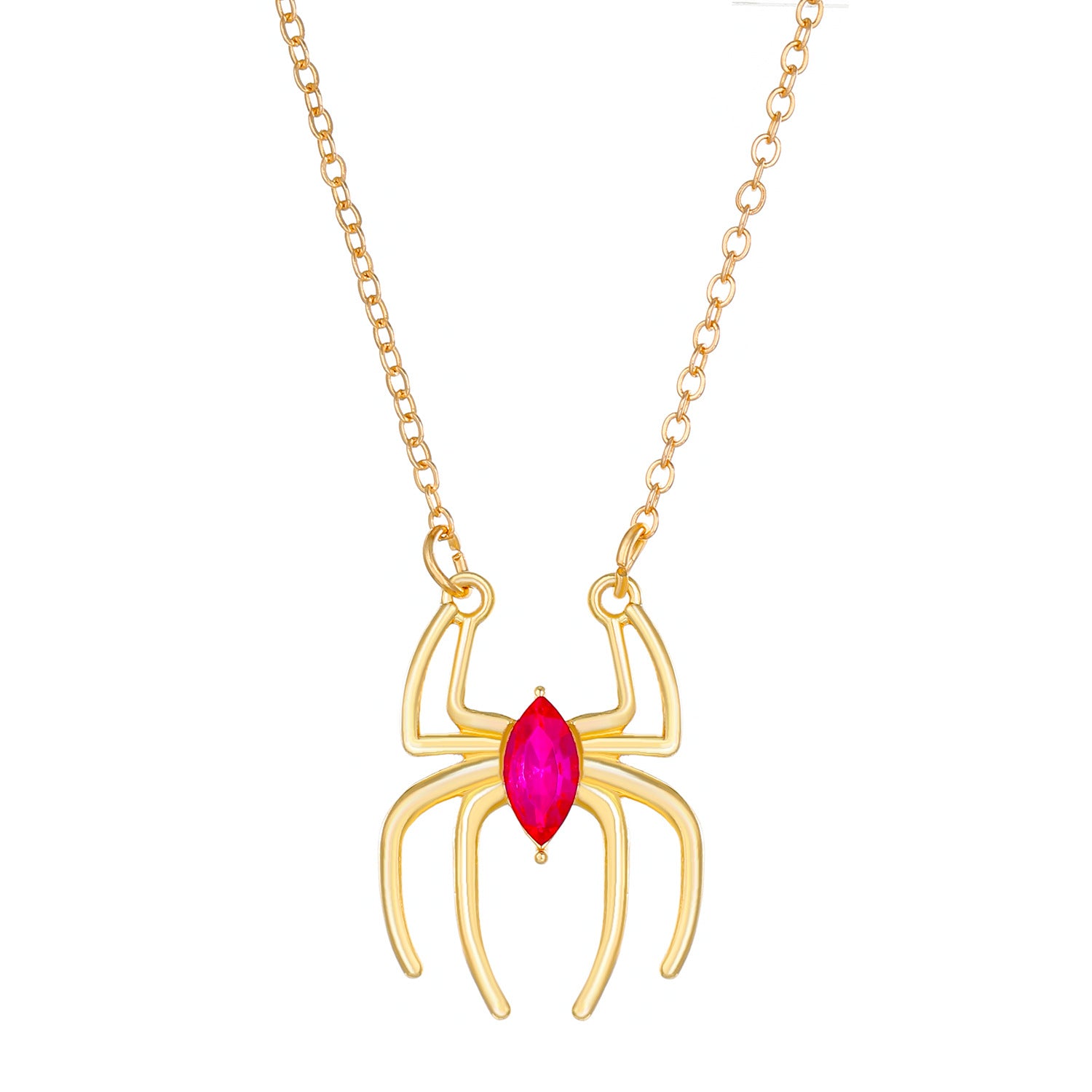 Wholesale Dark Punk Insect Necklace and Bracelet Set Alloy Electroplated Trendy Layering Jewelry Gift