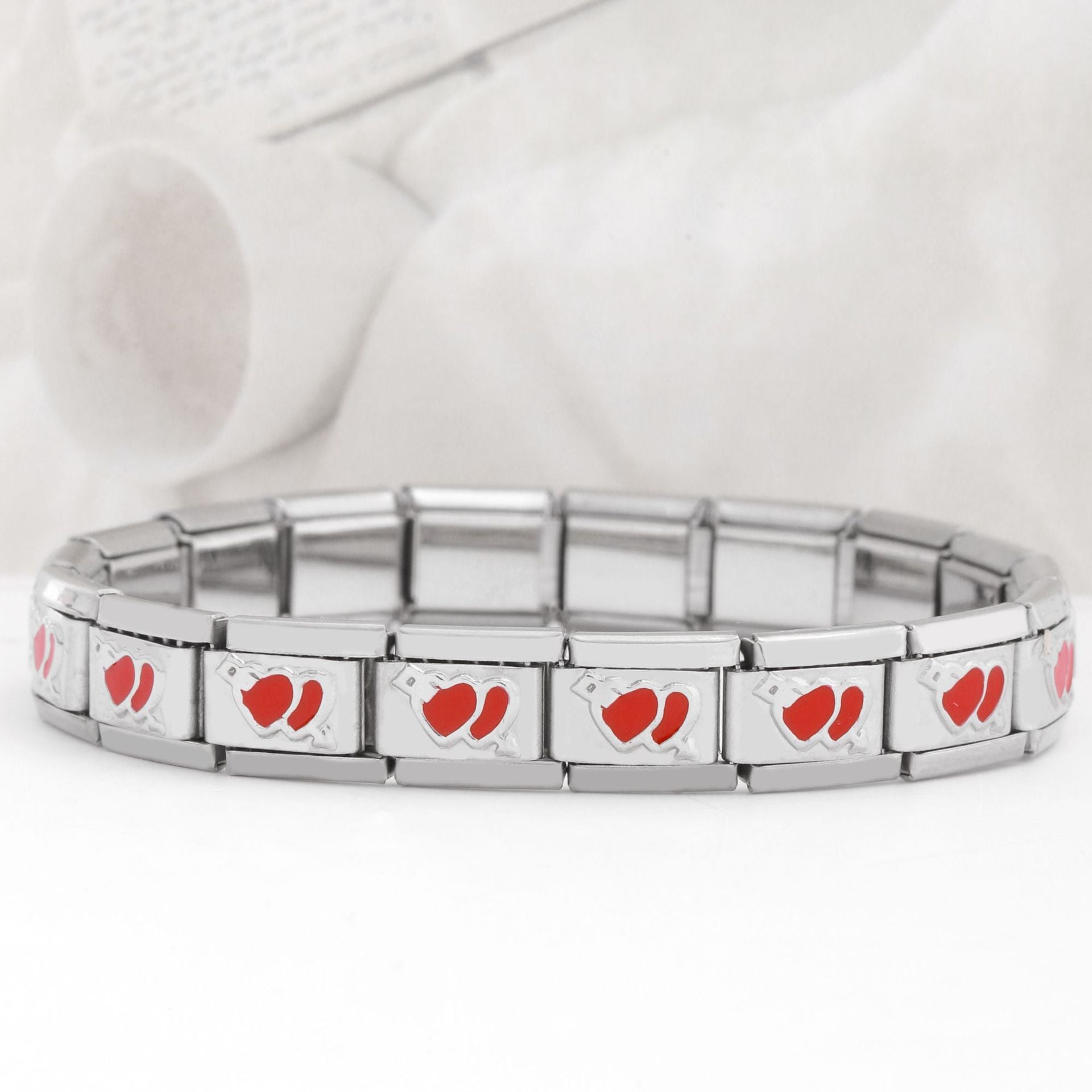 Wholesale Italian Charm Bracelet 9mm DIY Spliced Removable Stainless Steel Love Composable Bracelet ACC-BT-XY017