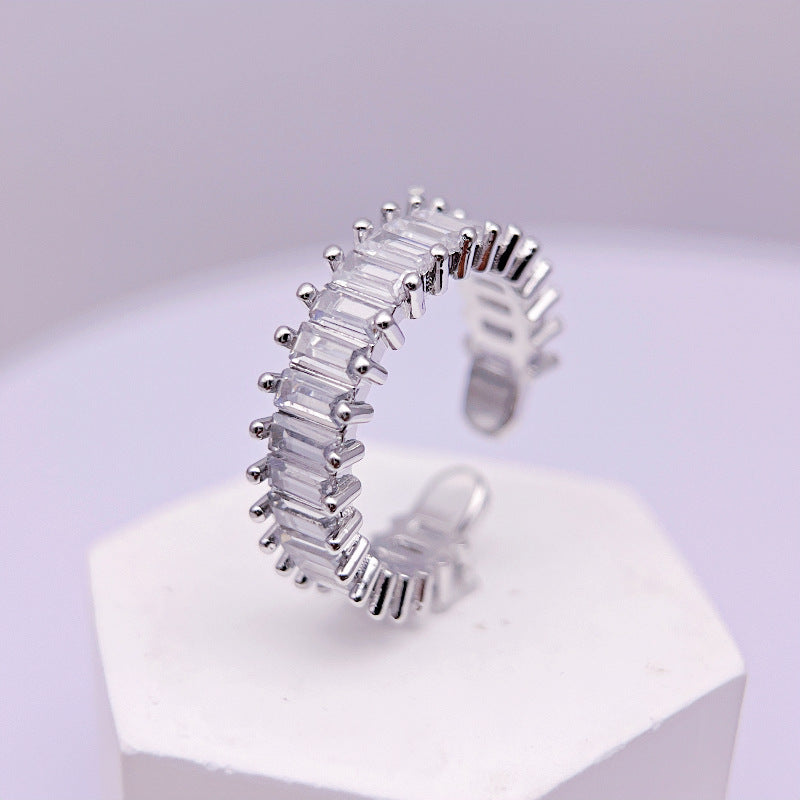 Wholesale Simple Rectangular Zircon Rings ACC-RS-YXY030