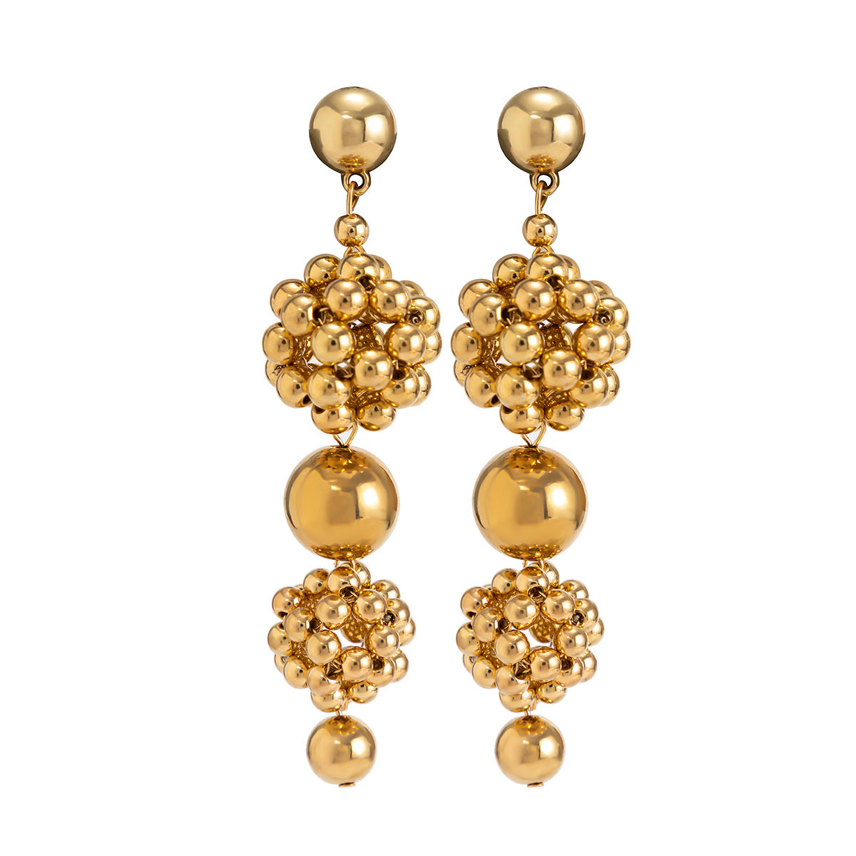 Wholesale Vintage Pearl Beaded Metal Earrings Pearl Earrings ACC-ES-DN006