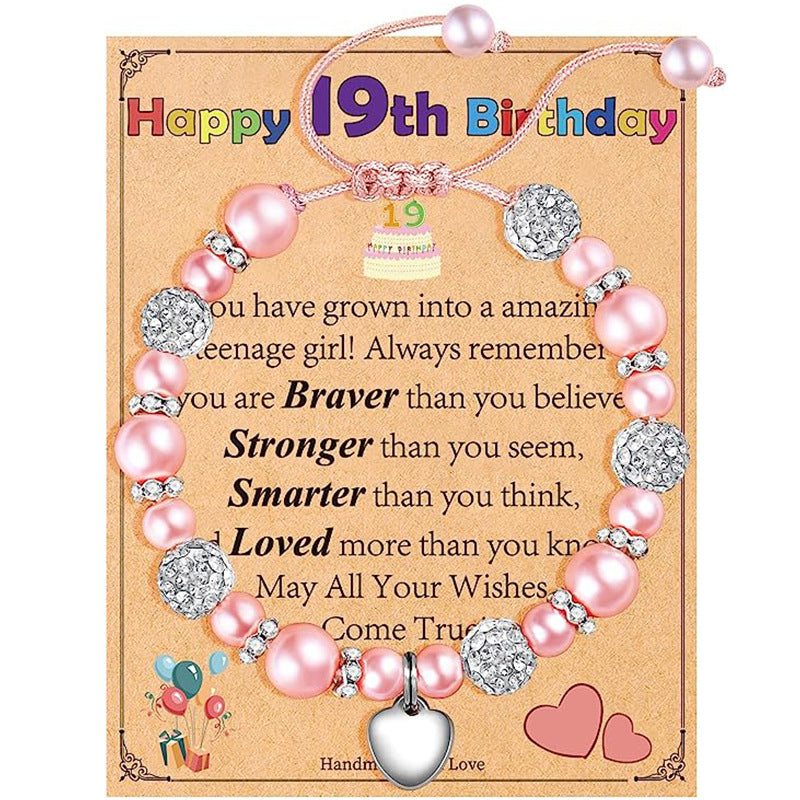 Wholesale  Pearl Heart Bead Bracelet