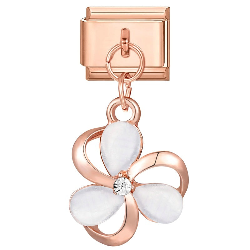 Wholesale Charms Italian modular cat' s eye stone pendant DIY bracelet accessories