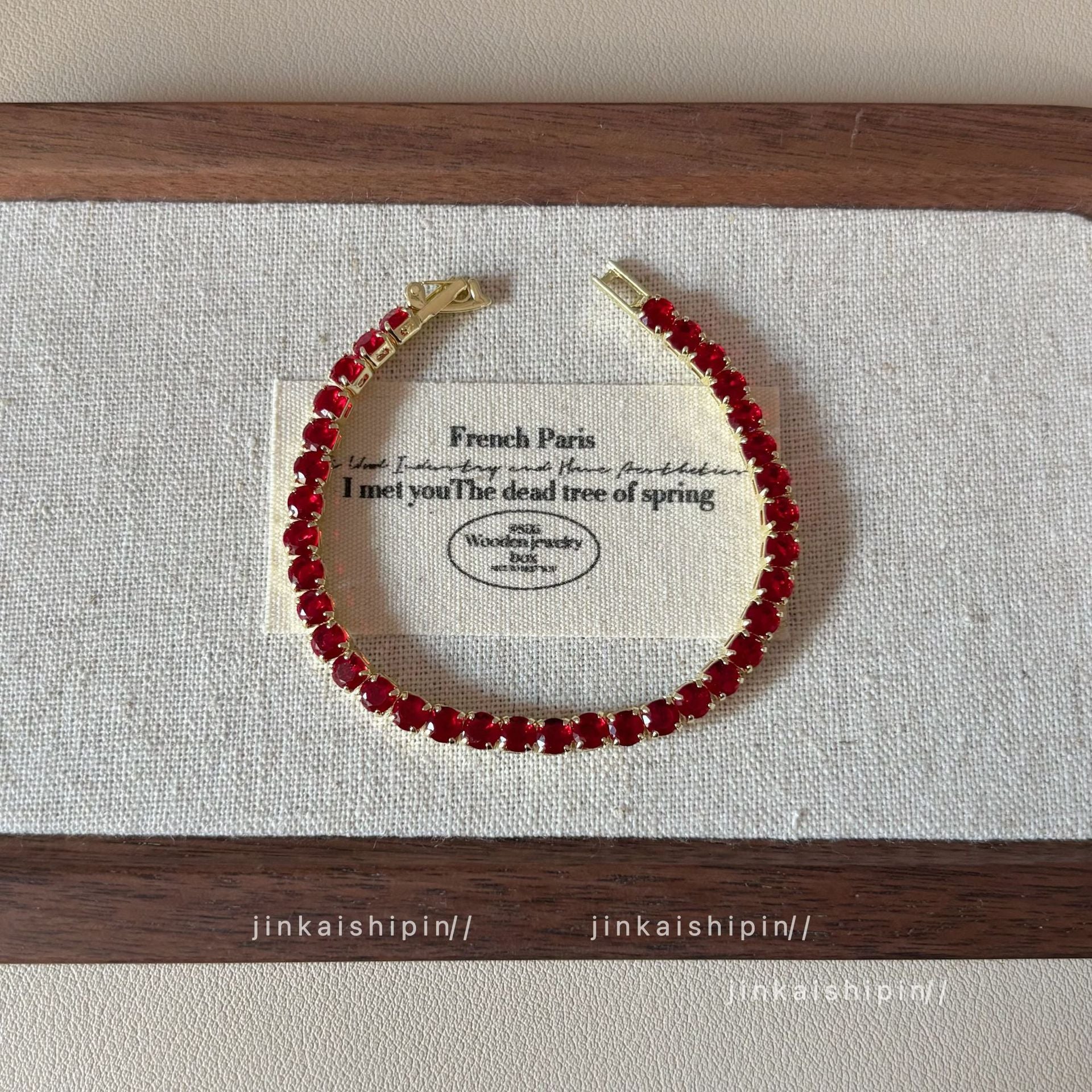 Wholesale Red Zircon Bracelet  Light Luxury High Sense Hand Rope