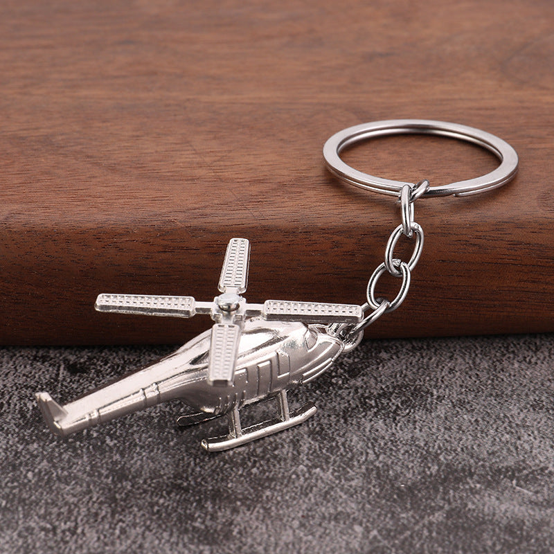 Wholesale Vintage Creative 3D Helicopter Car Keychain