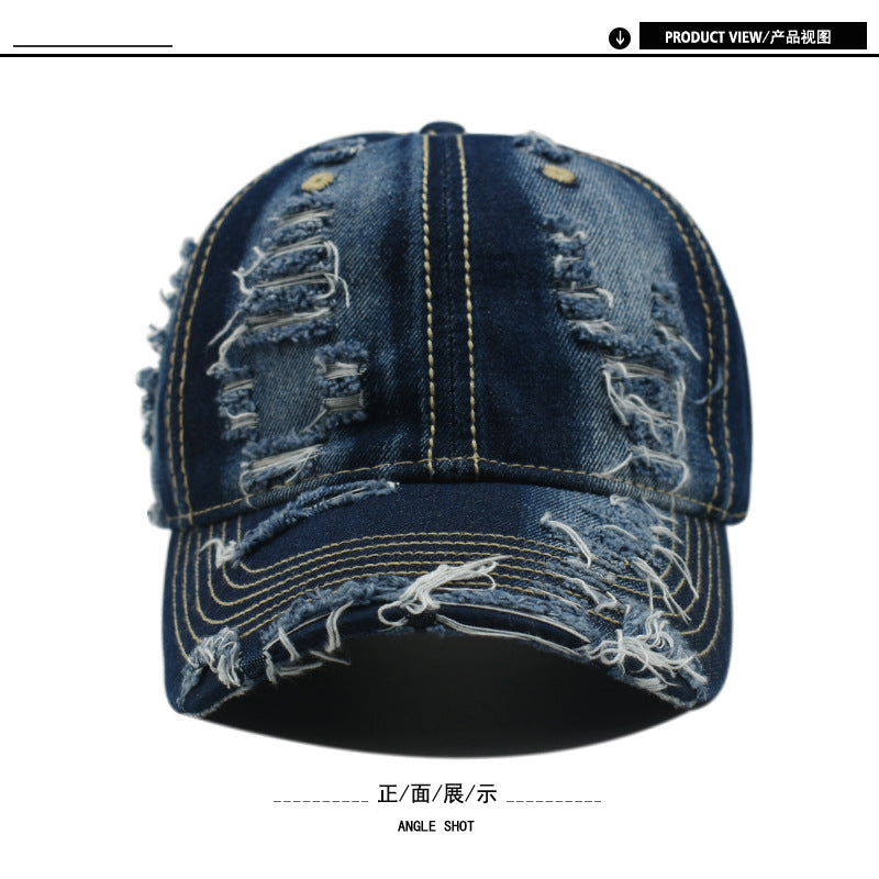 Wholesale Distinctive Denim Baseball Cap Distressed Cap