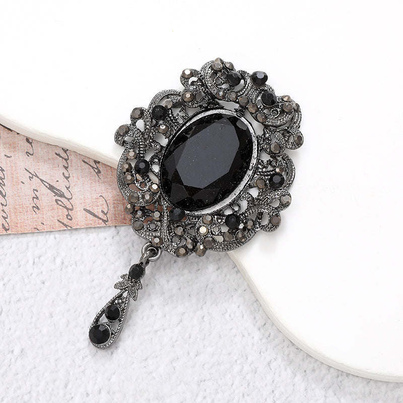 Wholesale  Diamond Pearl Flower Sun God flower brooch gem pendant