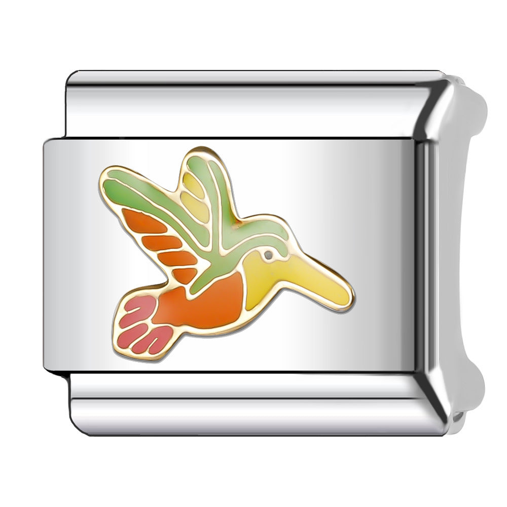 Wholesale Italian Charm Bracelet 9mm DIY Splicing Cute Pet Series Stainless Steel Composable Bracelet