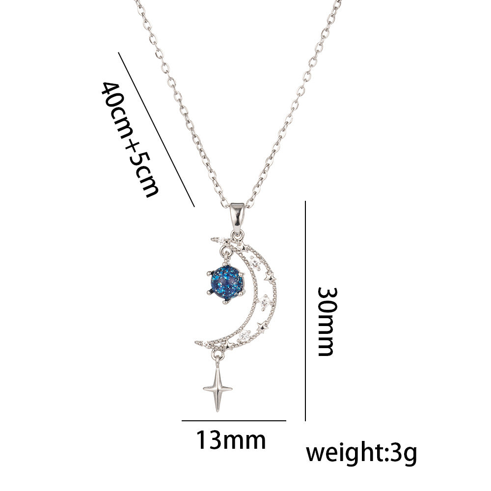 Wholesale Titanium Steel Necklace Planet Starry Sky Necklaces Clavicle Chain ACC-NE-Kucai002