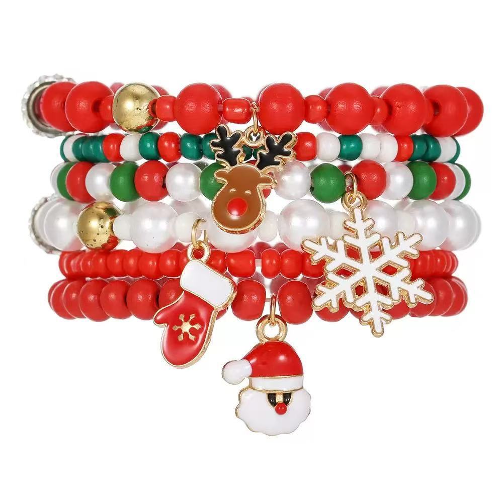 Wholesale Christmas  Bell Multi-layer Bracelet
