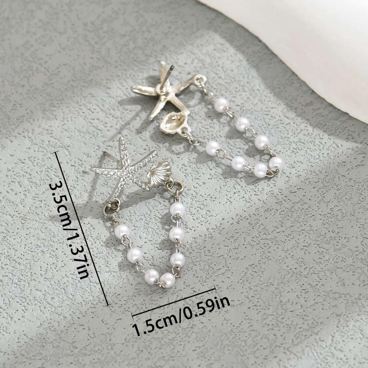 Wholesale Star Shell String Pearl Design Earrings