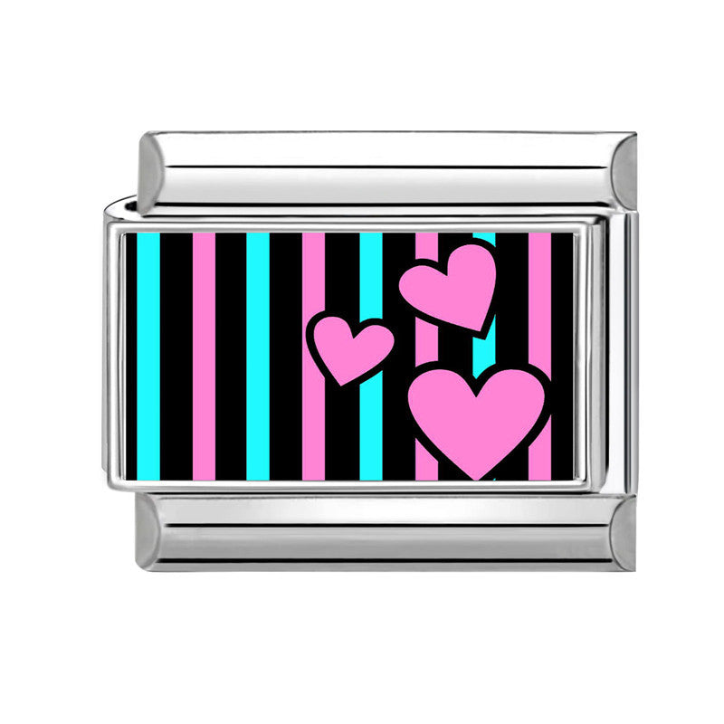 Wholesale Trendy DIY Modular Bracelet Stainless Steel Flower Heart Letter Charms Boutique Resale