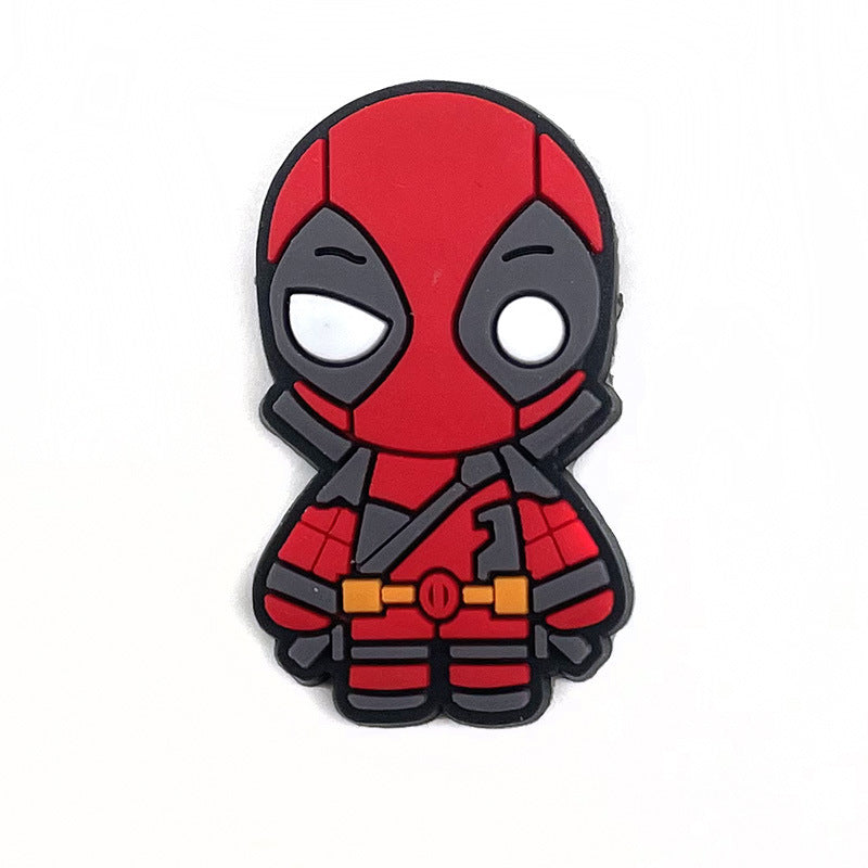 Wholesale 10pcs Soft rubber superhero cartoon Charms