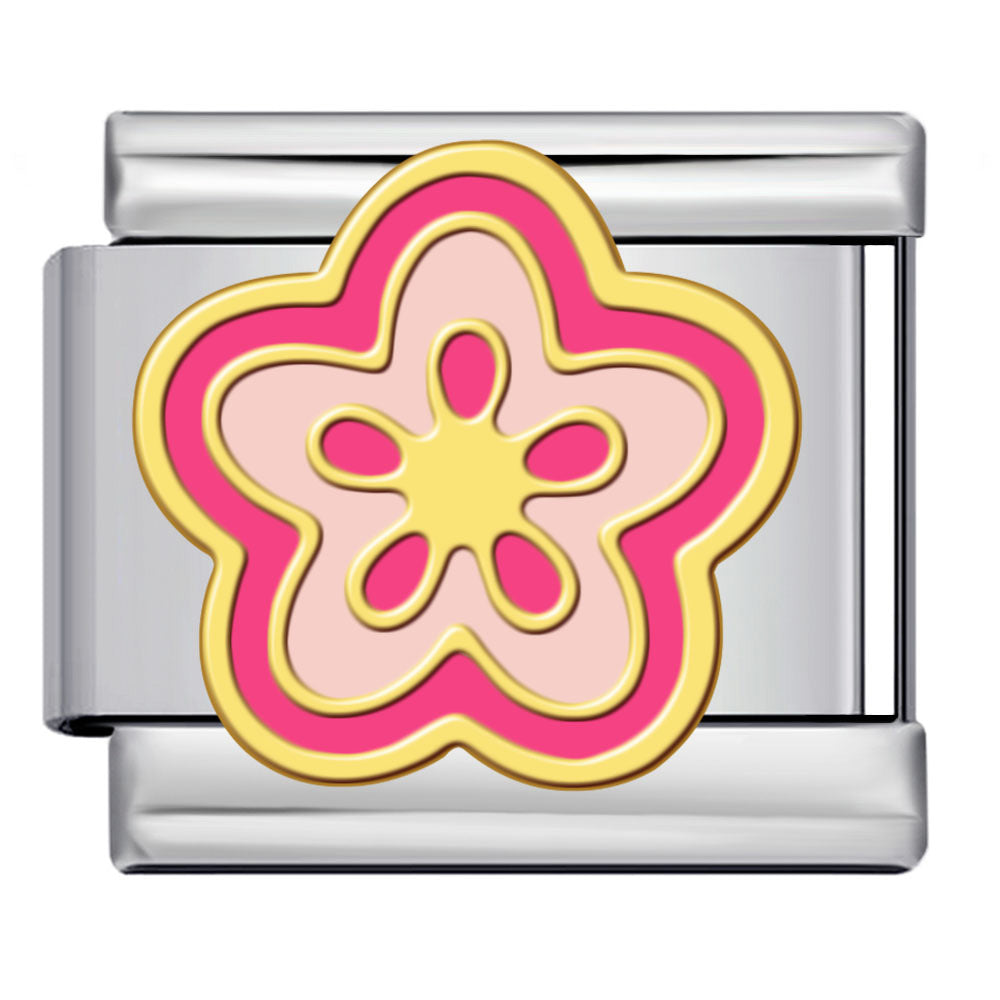 Wholesale Italian Charm Bracelet 9mm DIY Pink Gold Plated Series  Creative Stainless Steel Composable Bracelet