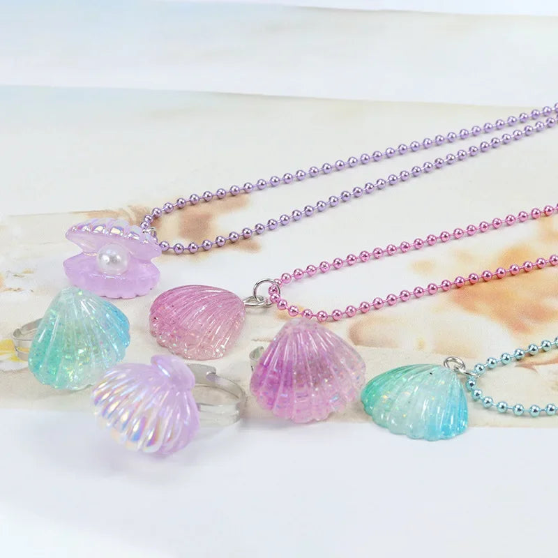 Wholesale Shell Necklace Ring Ocean Series Friendship Jewelry