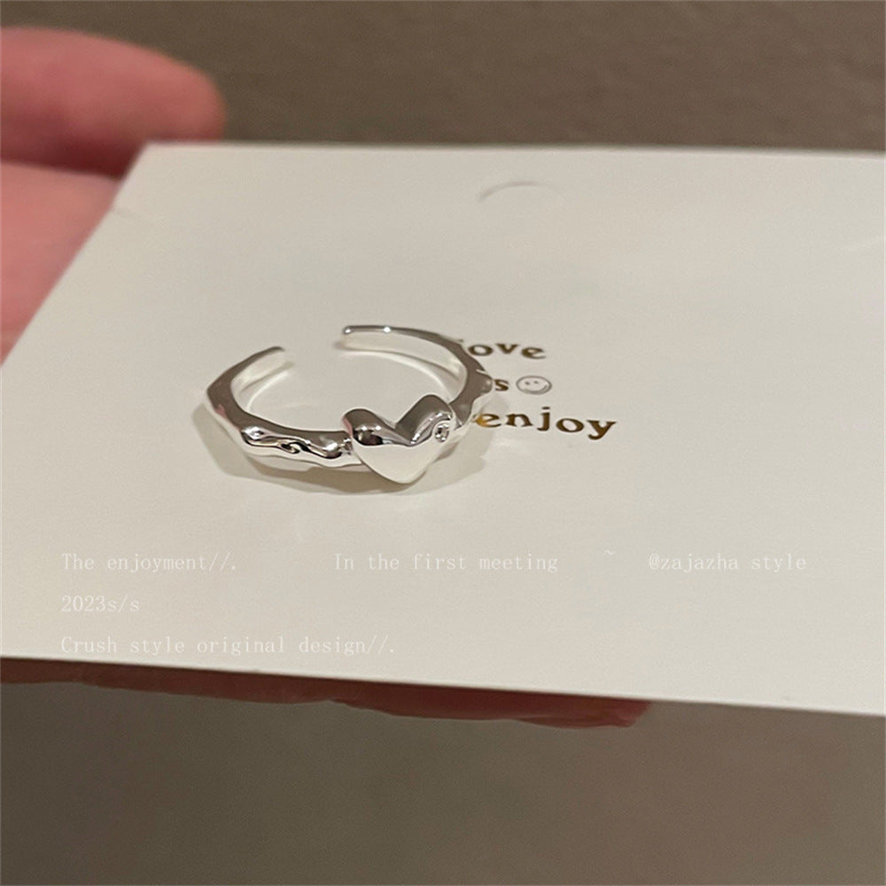 Wholesale 925 Sterling Silver Plain Ring Open Adjustment Tail Ring ACC-RS-Yues010