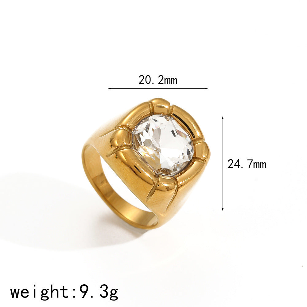 Wholesale Vacuum-plated stainless steel ring does not fade