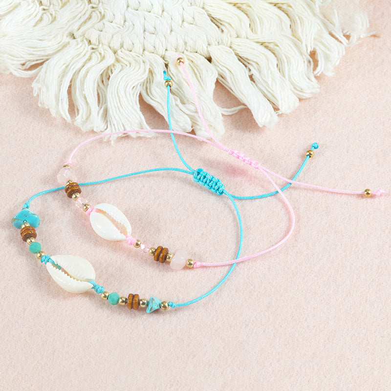 Wholesale  shell gravel bracelet ocean beach bracelet