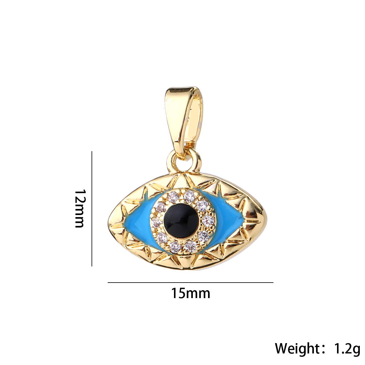 Wholesale Gold Plated Brass Evil Eye Pendant Y2K Trendy Large Eyeball Jewelry Accessory For Women