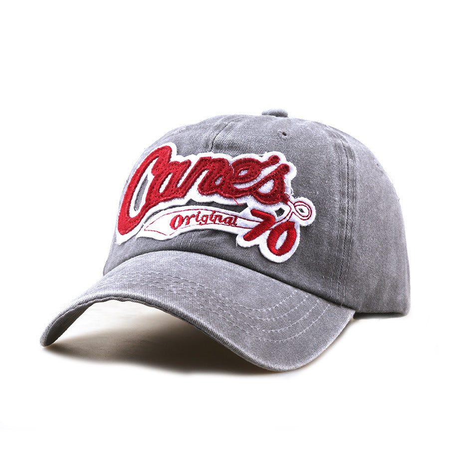 Wholesale Stylish English Letter Baseball Cap Black Dome Short Brim Sun Protection Hat for Outdoor Sports