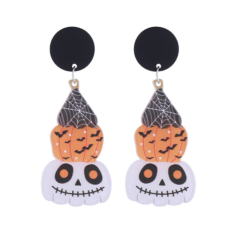 Wholesale Halloween pumpkin cat ghost earrings