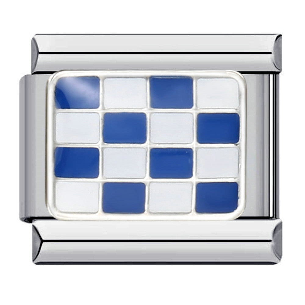 Wholesale Italian Charm Bracelet 9mm DIY colorful checkerboard Creative Stainless Steel Composable Bracelet