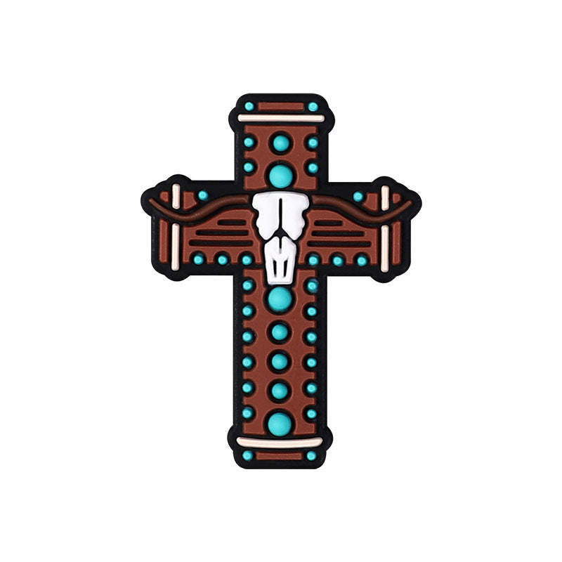 Wholesale 20pcs Cross Sunflower Silicone Focal Beads DIY Bead Accessories ACC-BDS-RongFa053