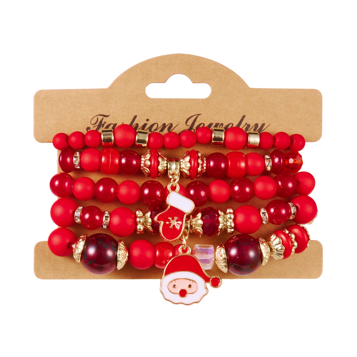 Wholesale  Snowflake Bell Colorful Beaded Bracelet