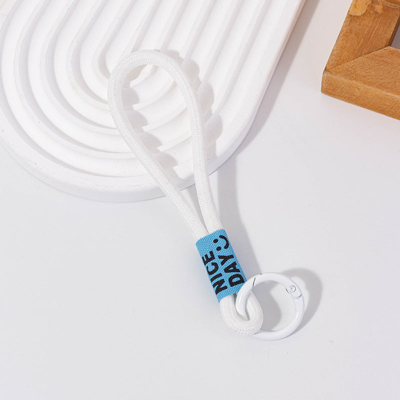 Wholesale  Lanyard Short U Disk Wrist Nylon Rope Keychain