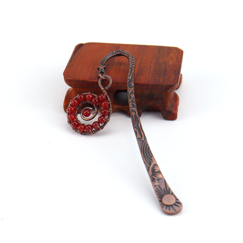 Wholesale Natural Stone Colorful Crystal Beads Conch Tree of Life Bookmark ACC-BM-HanX005