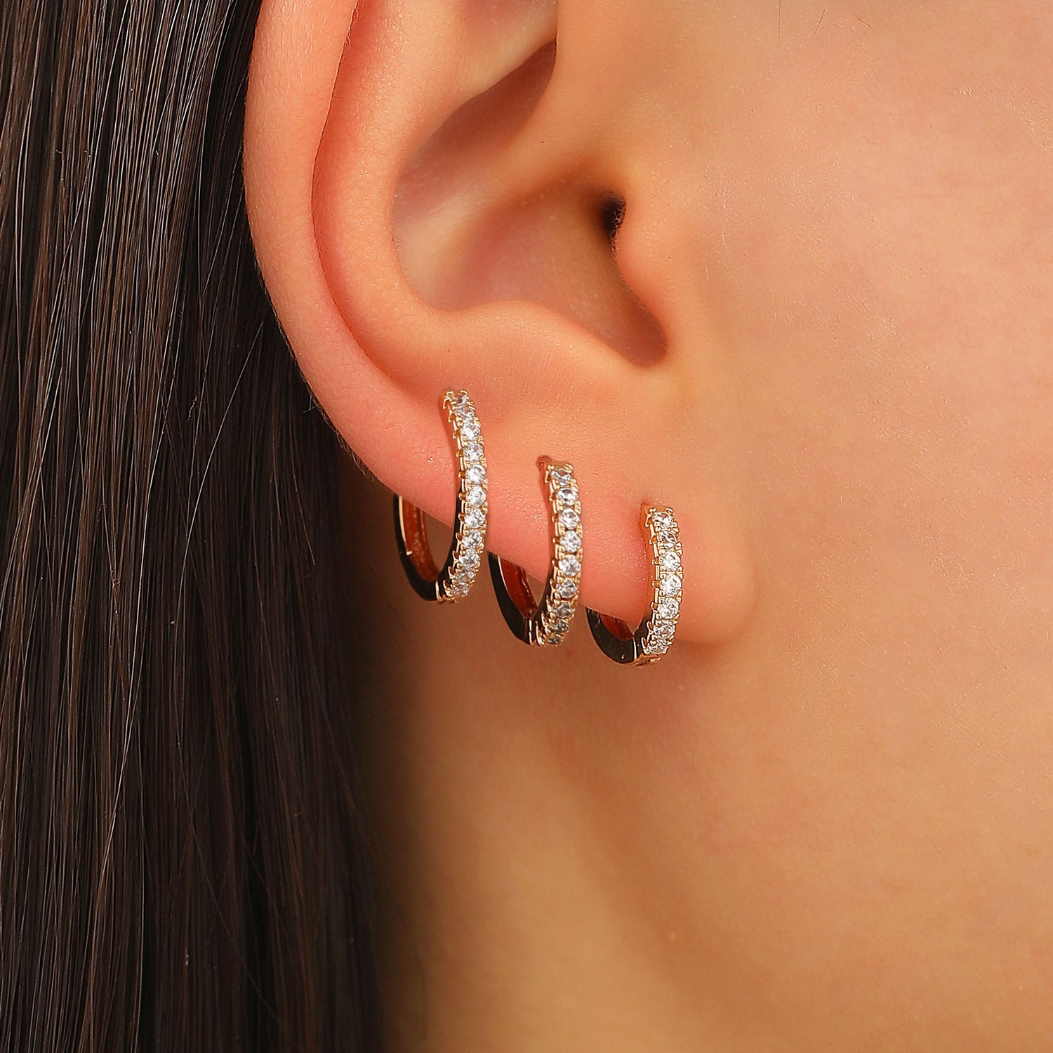 Wholesale Circular alloy punk earrings