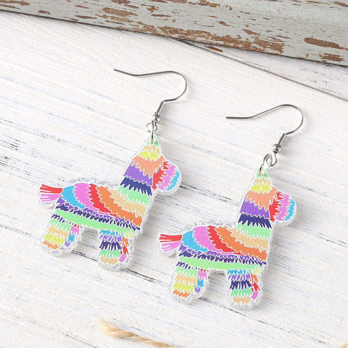Wholesale Mexican Sombrero Tequila Cactus Acrylic Earrings