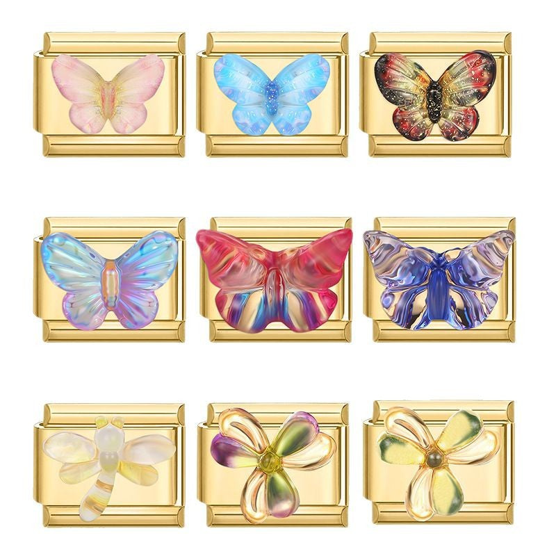 Wholesale Italian Charm Bracelet 9mm DIY Splicing Cute Creative Stainless Steel Composable Bracelet