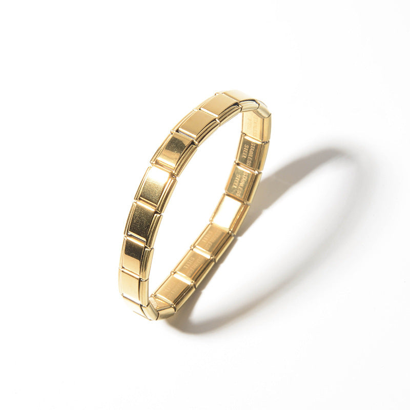 Bracelet de charme italien en gros 9 mm DIY Splicing Love Bracelet composable en acier inoxydable