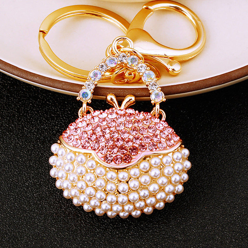 Wholesale Pearl Diamond Zinc Alloy Keychains ACC-KC-RuiYuan002