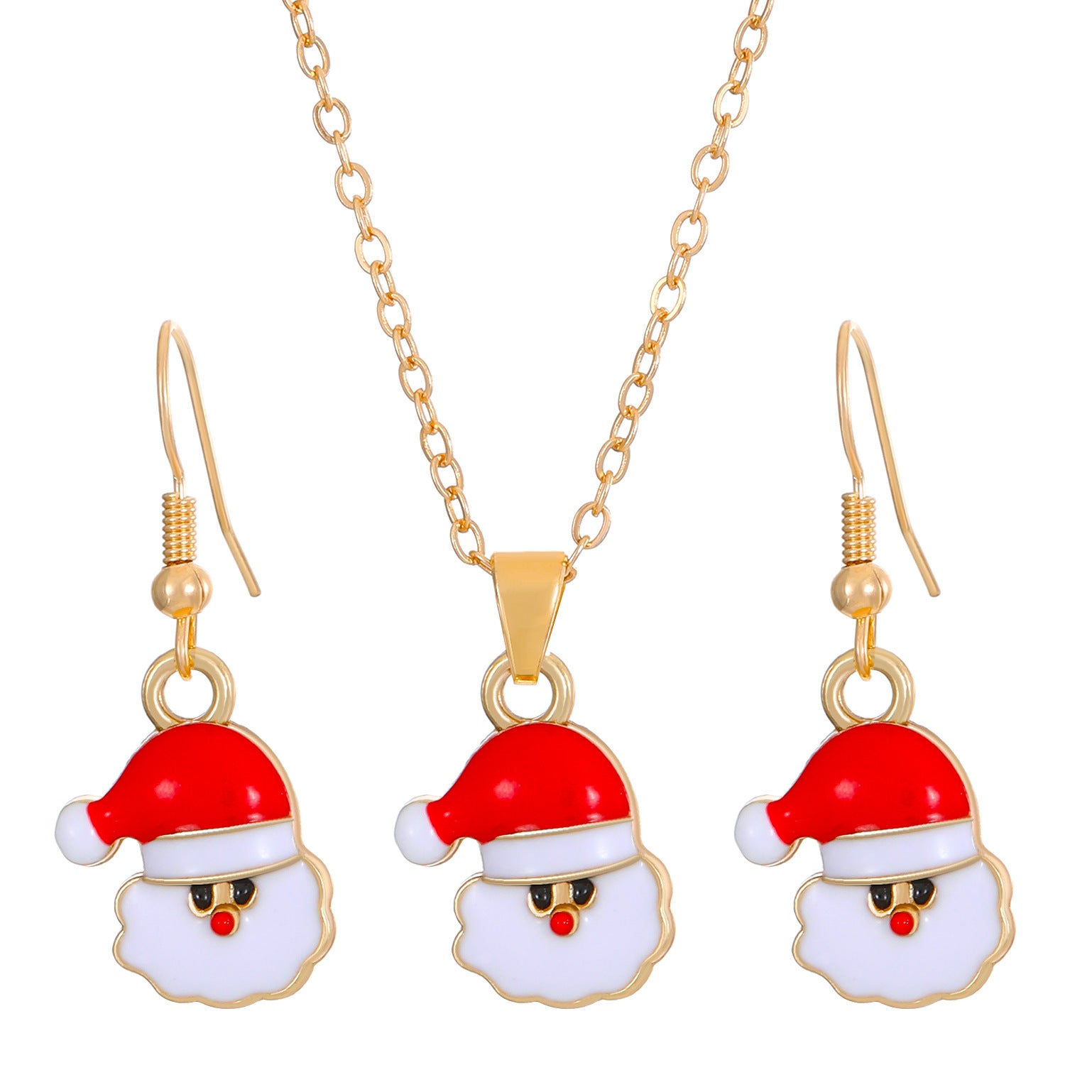 Wholesale Christmas Tree Elk Socks Earrings Necklace Set ACC-NE-MY019
