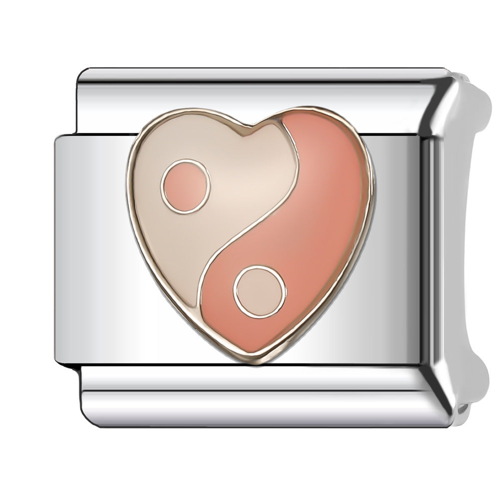 Wholesale Italian Charm Bracelet 9mm DIY Splicing Red Series Stainless Steel Composable Bracelet