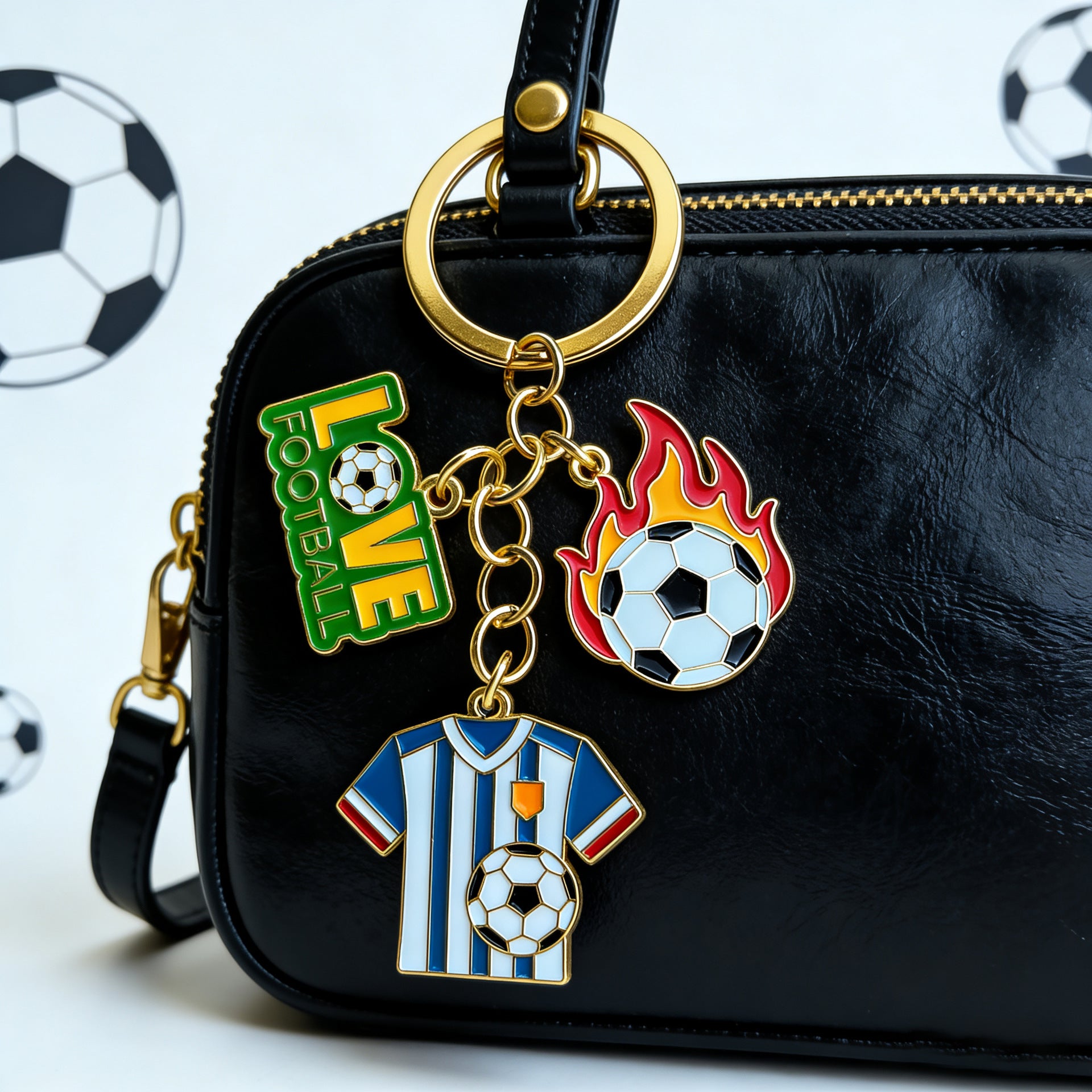 Wholesale 2 US Canada Mexico World Cup Alloy Pendant Keychain
