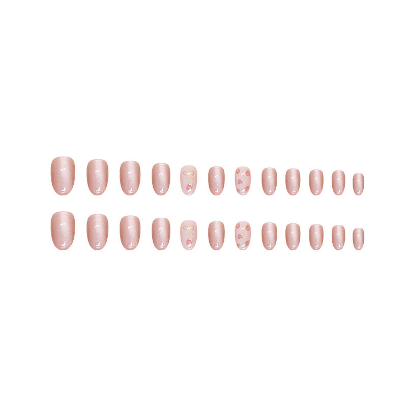 Wholesale 24 Pieces/box Cat Eye Bow Nails Kits Nail Stickers