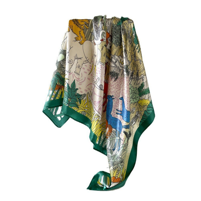 Wholesale silk scarf 90cm large square scarf satin scarf shawl