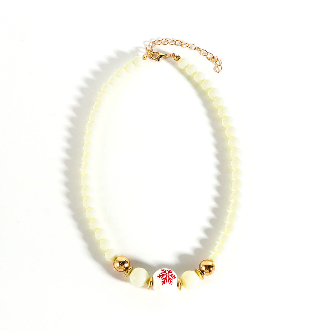 Wholesale Christmas Necklace  Chain Red Green White Beaded Necklaces