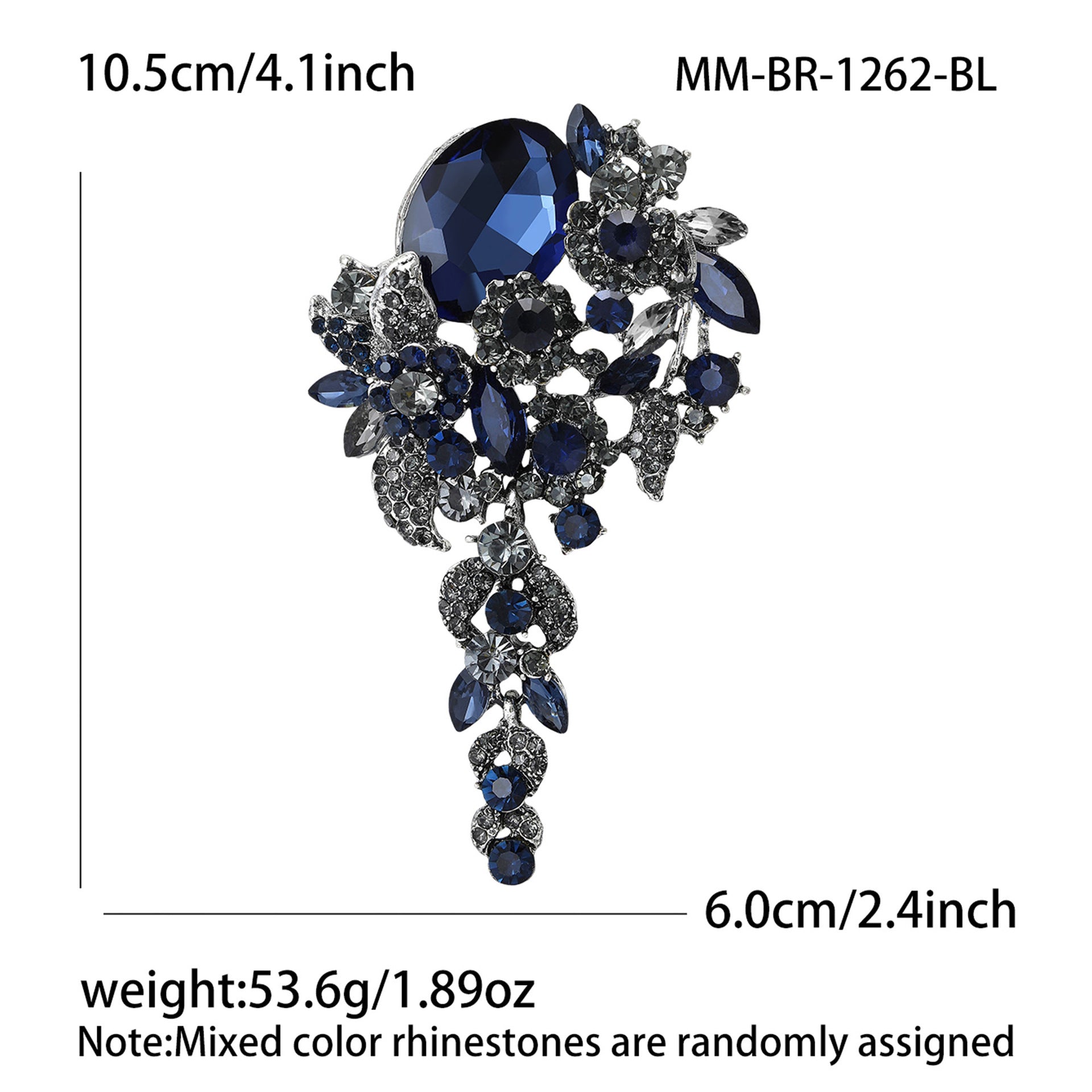 Wholesale Alloy Vintage Crystal Flower Brooch Antique Bronze Purple Women S Fashion Pin