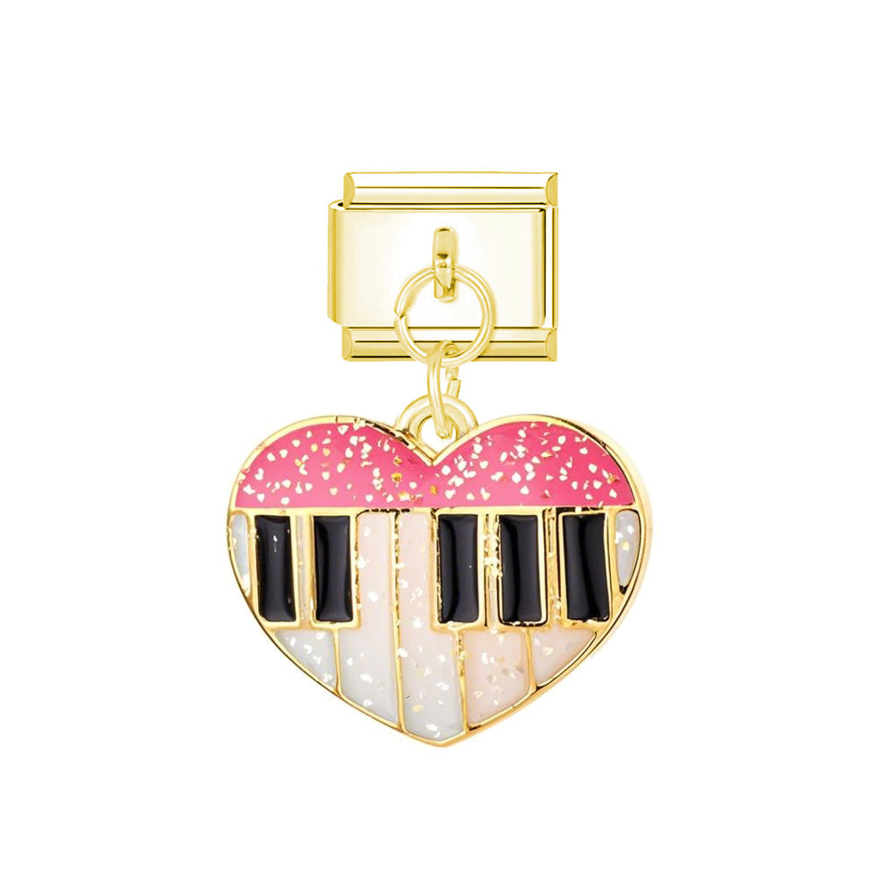 Wholesale  Italian Charm Bracelet 9mm DIY  Letter Heart  Creative Stainless Steel Composable Bracelet