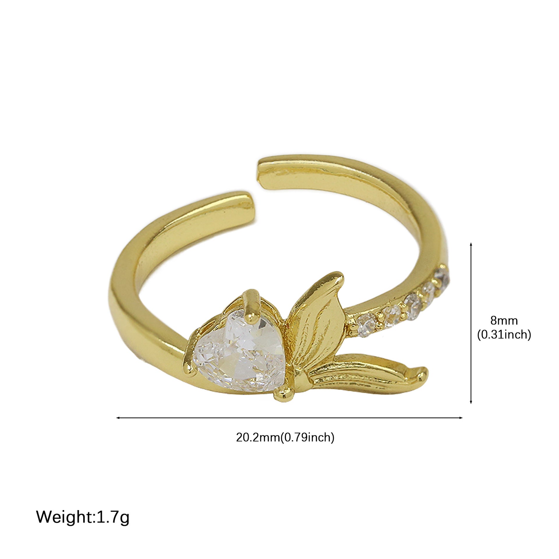 Wholesale Bohemian starfish shell fish adjustable open ring