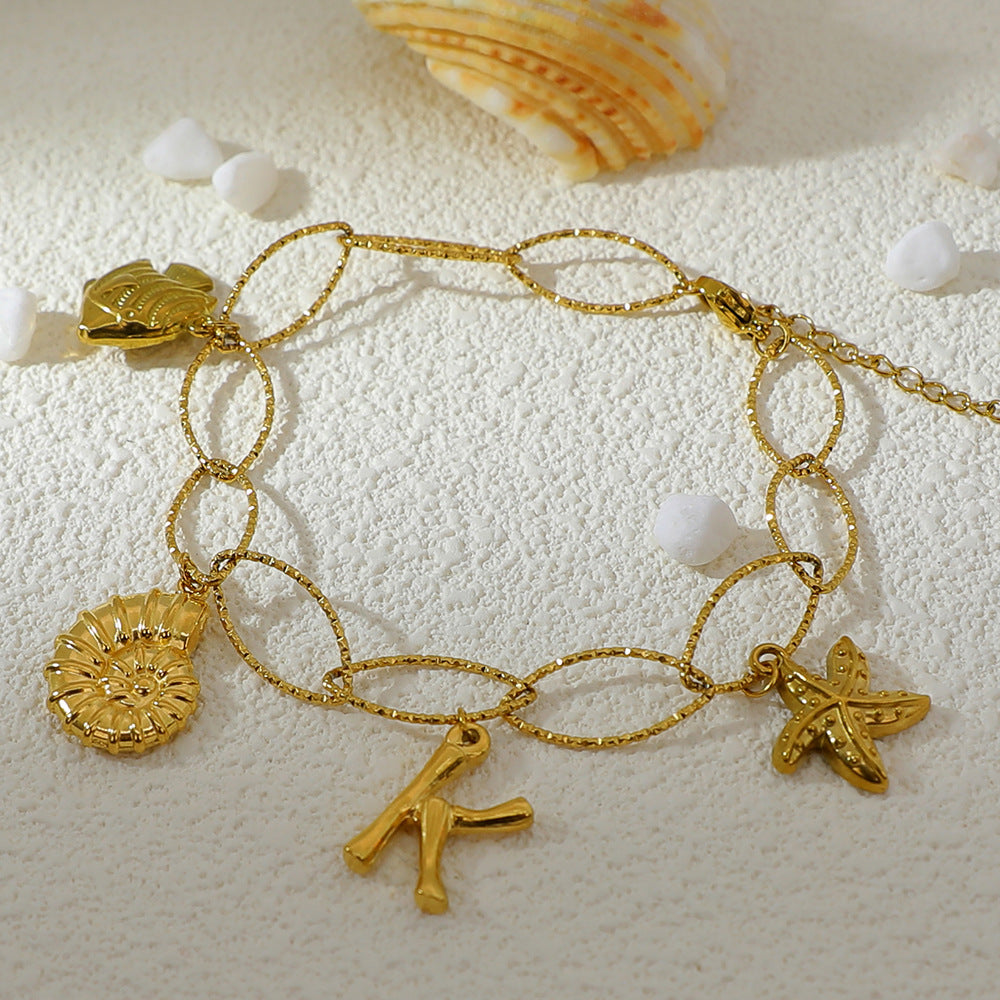 Wholesale Stainless Steel 18K Gold Plated Anklets ACC-AS-YuHui003