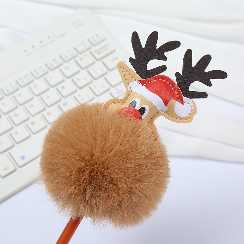 Wholesale 5pcs Christmas Ball Pu Cartoon Doll plush pen