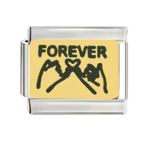 Wholesale Italian Charm Starter Bracelets DIY square Single Section Creative Stainless Steel Composable Bracelet
