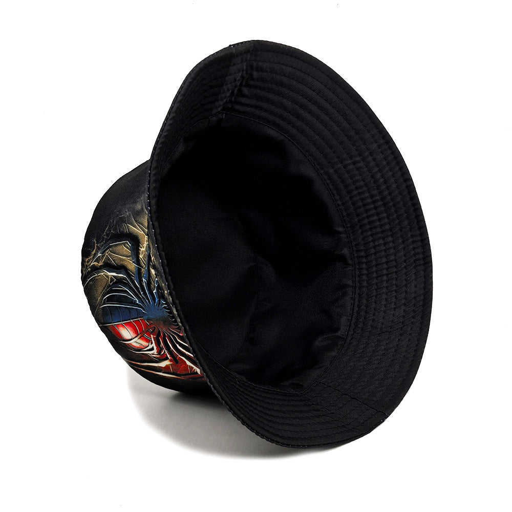 Wholesale spider printing fisherman hat bucket hat