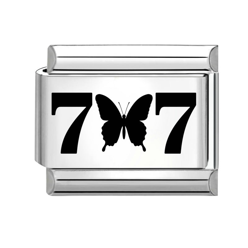 Wholesale 9mm Italian Charm Starter Bracelets DIY Black and white Creative Stainless Steel Composable Bracelet